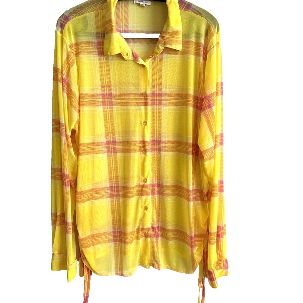 Paper & Tee Womens 2X Cover Up Stretchy Colorful Vacation Travel Beach